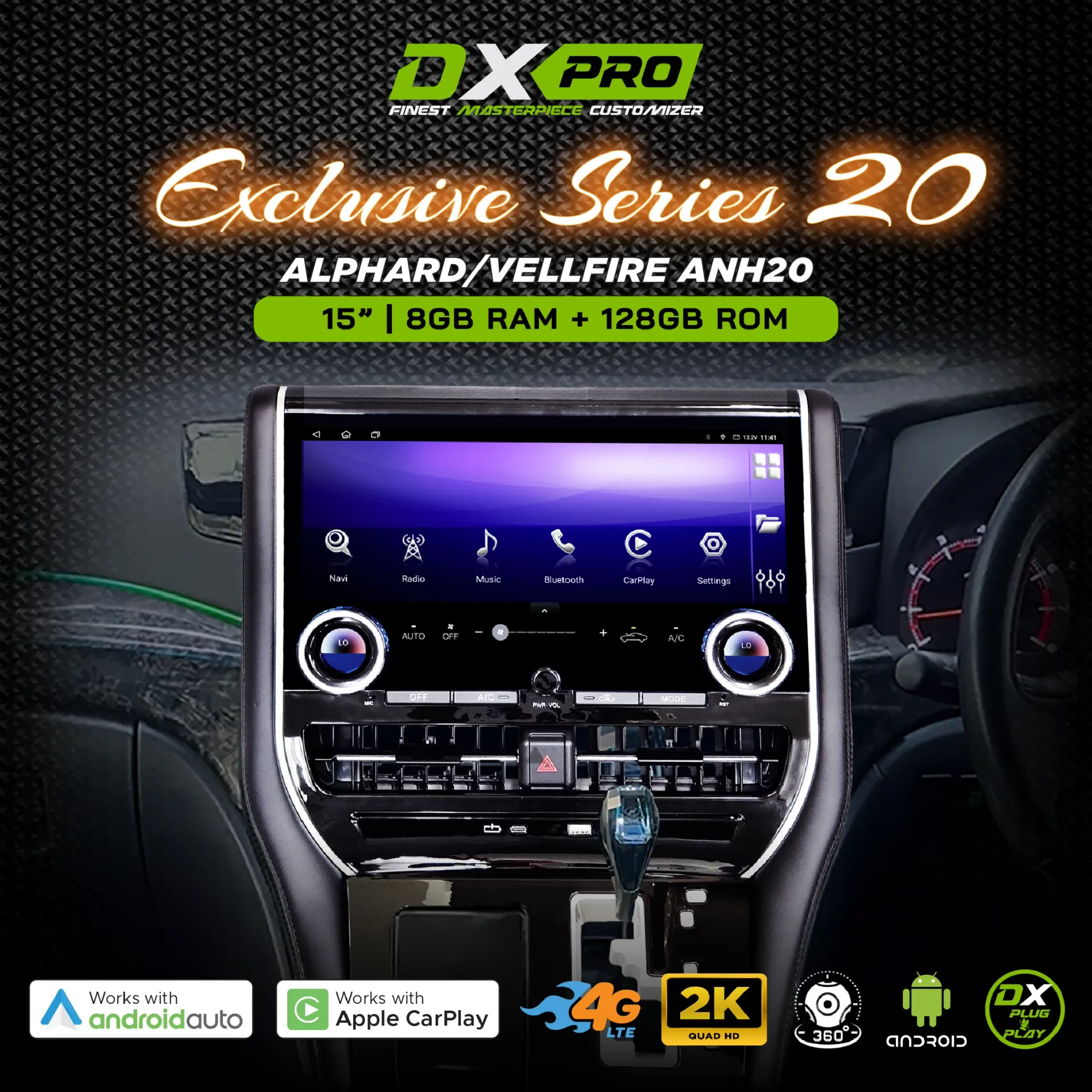 Android Player Alphard/Vellfire ANH20 Exclusive Series 20