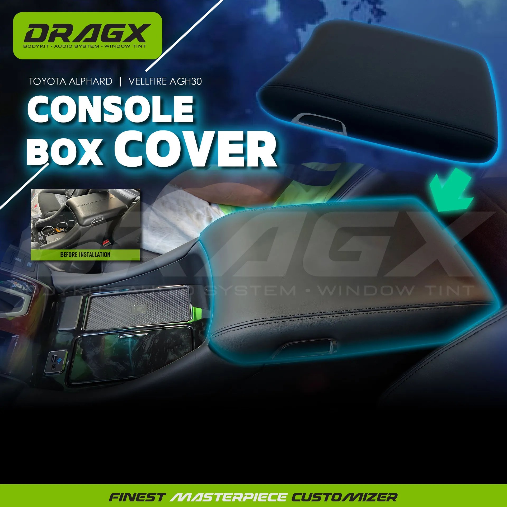 CONSOLE BOX COVER ALPHARD VELLFIRE AGH30 