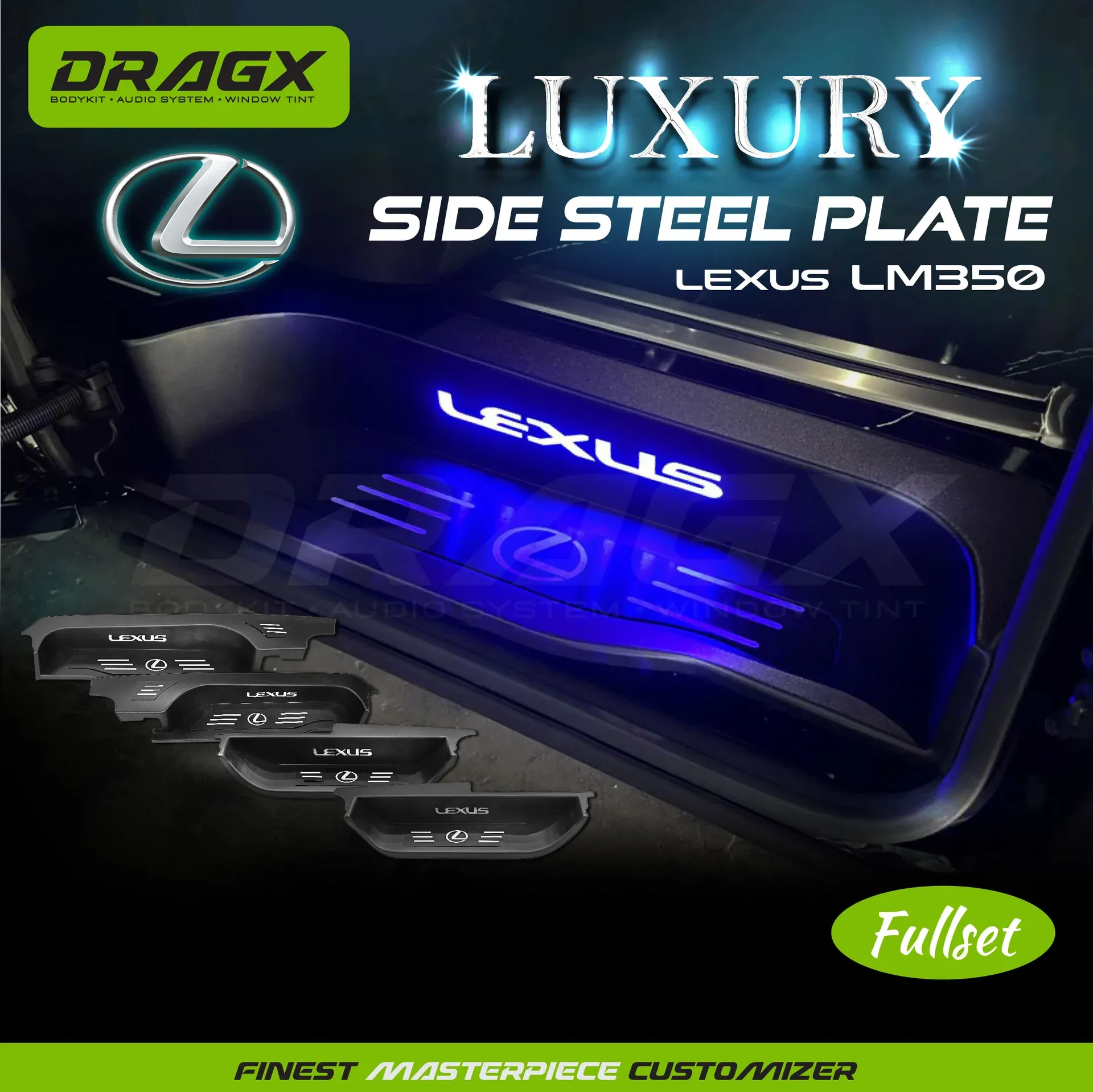 LUXURY SIDE STEEL PLATE LEXUS LM350 