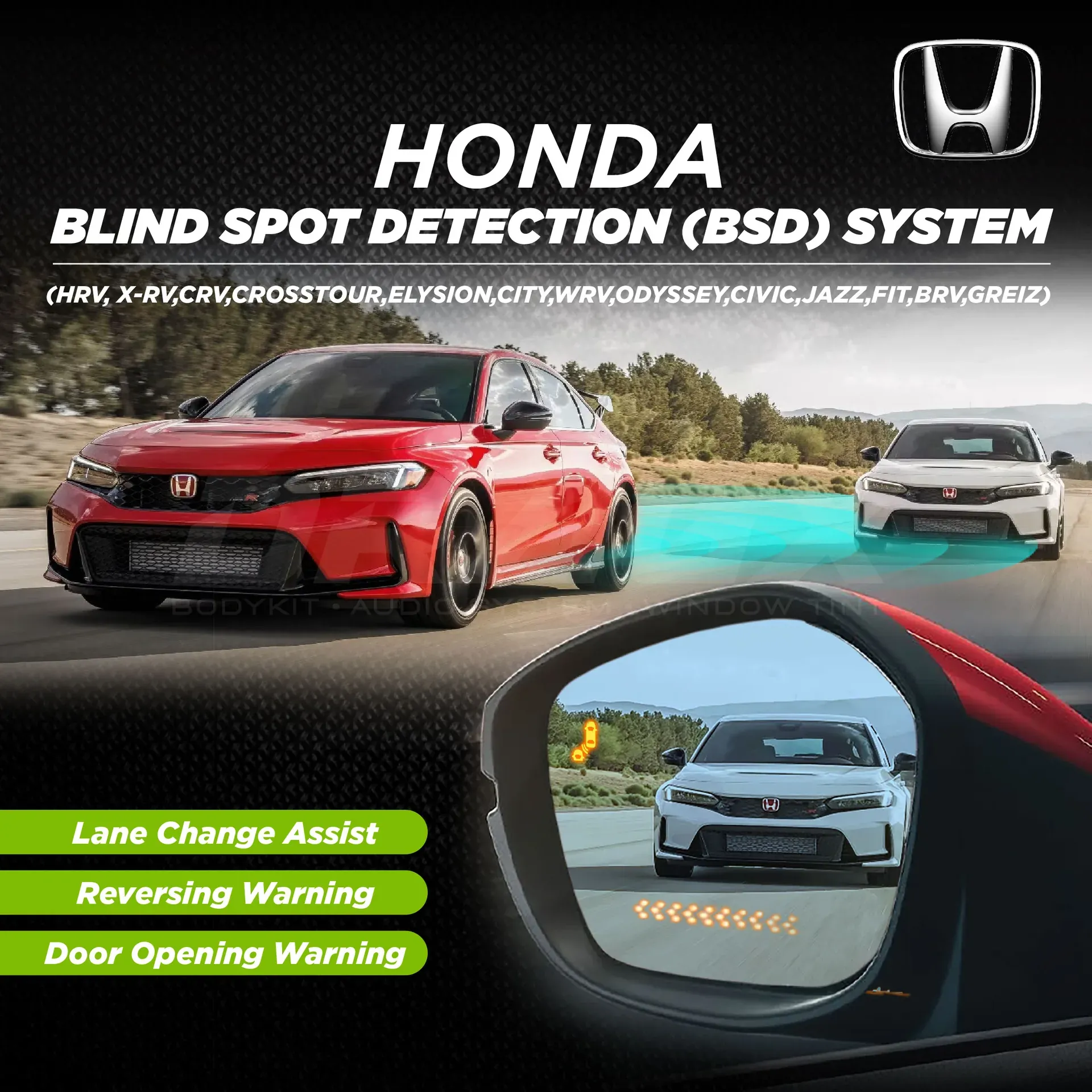 BLIND SPOT DETECTION (BSD) SYSTEM-HONDA