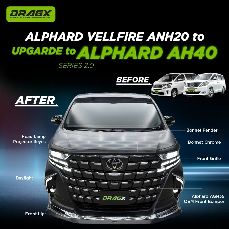   ANH20 → AH40 UPGRADE ALPHARD SERIES 2.0