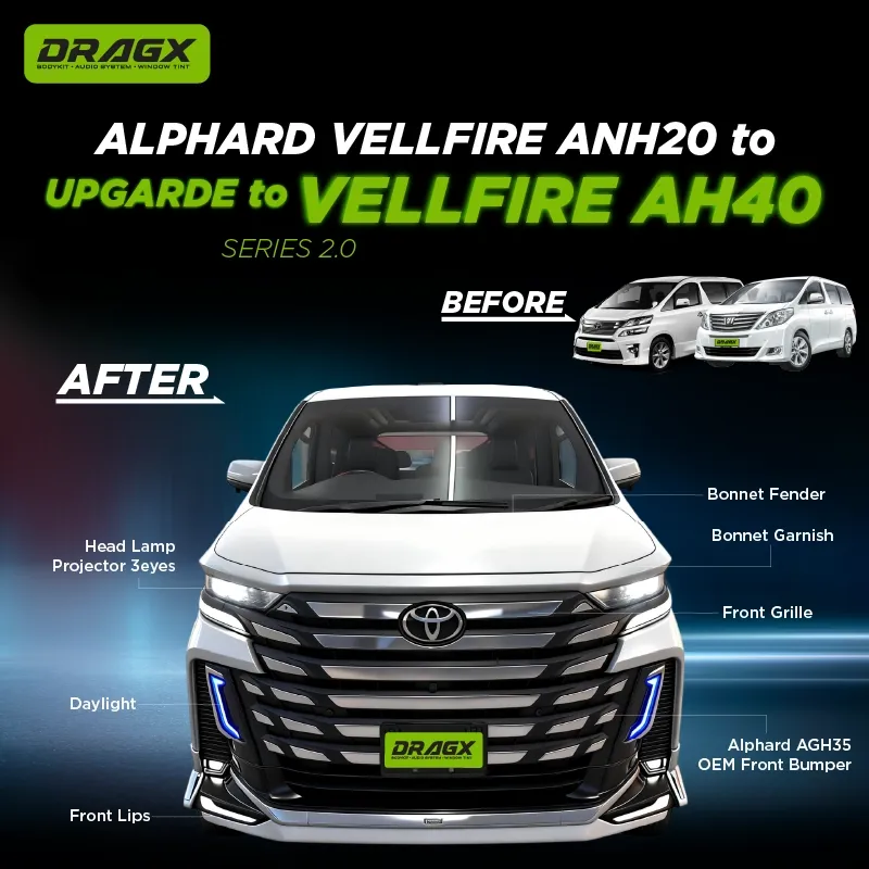   ANH20 → AH40 UPGRADE VELLFIRE SERIES 2.0