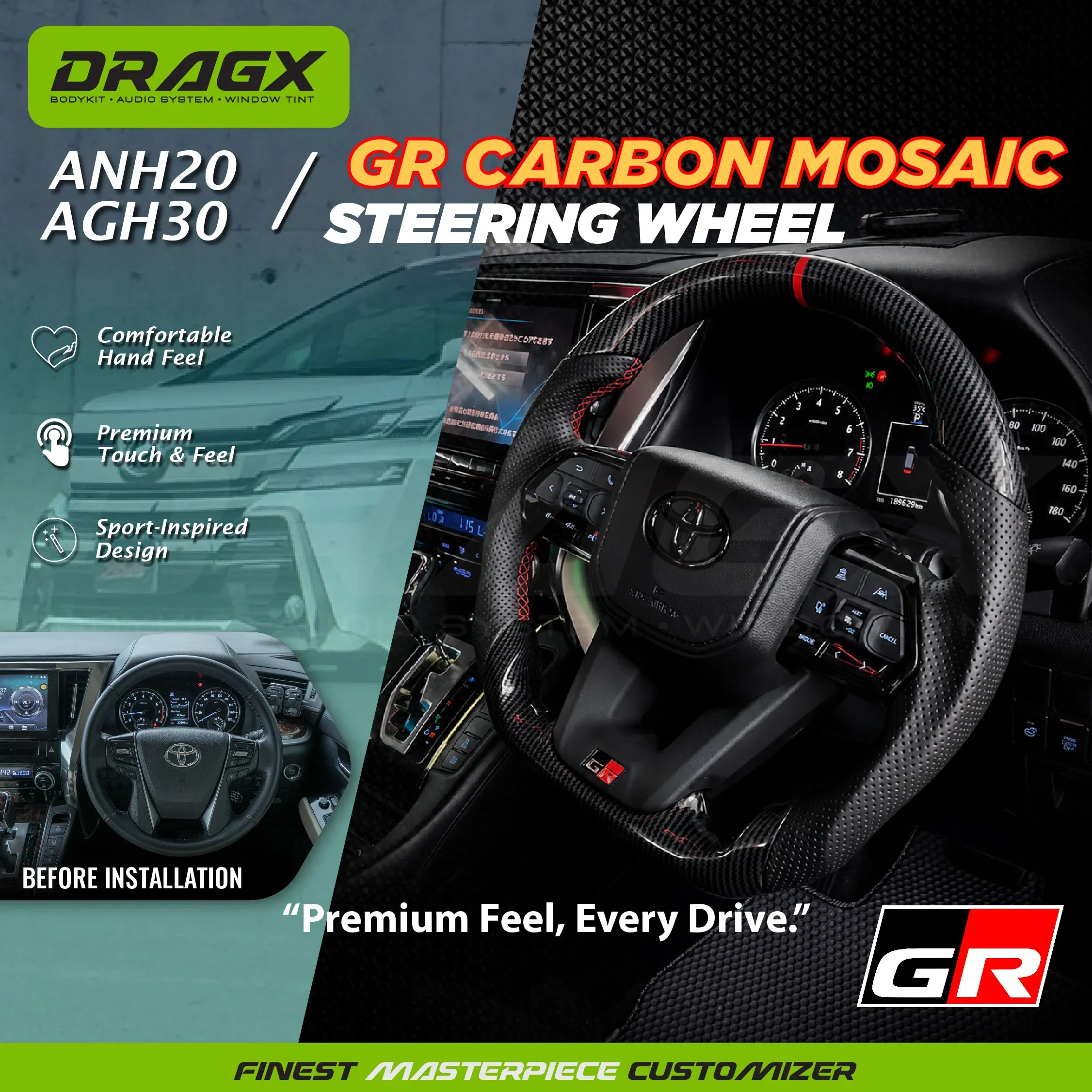 STEERING TOYOTA GR CARBON MOSAIC