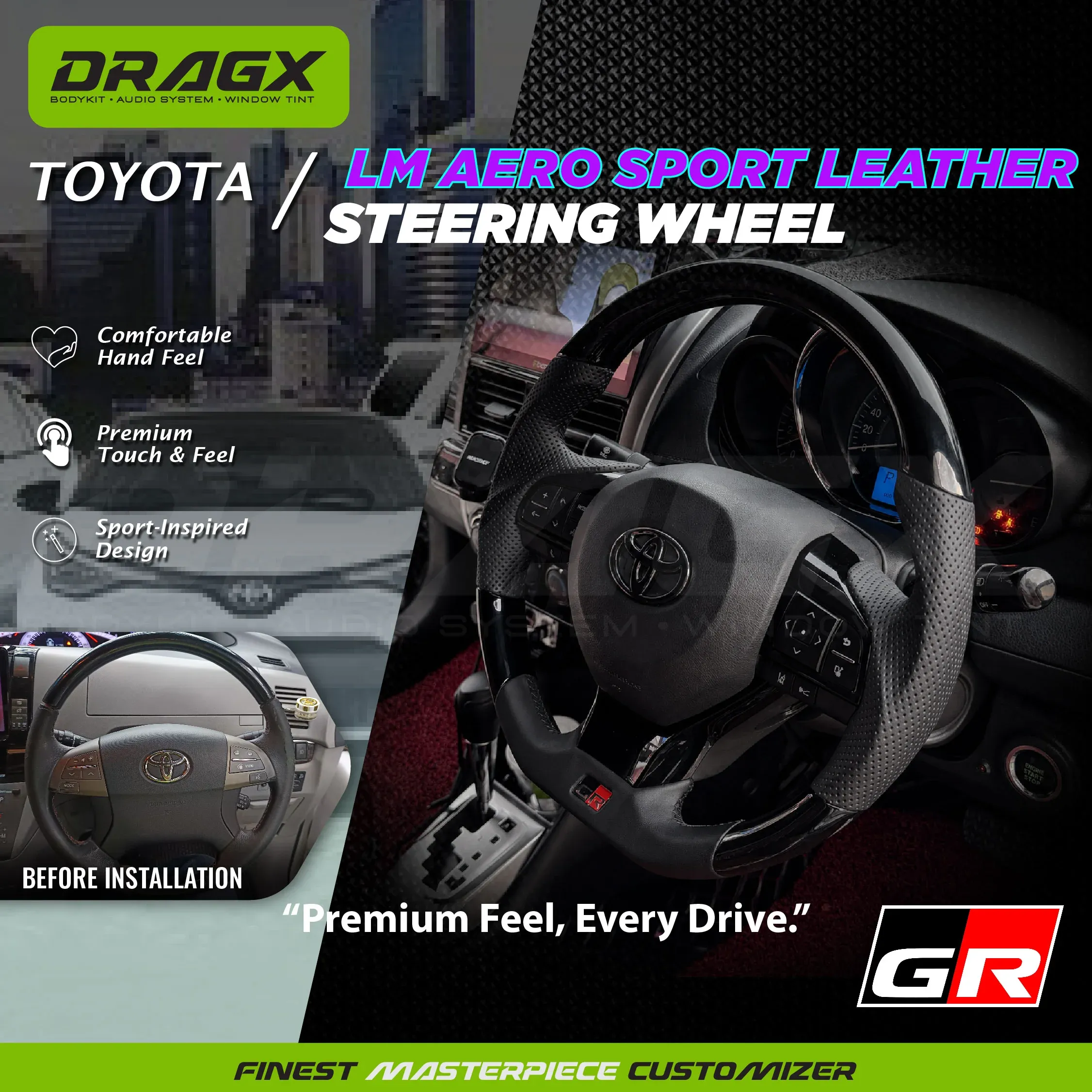 STEERING TOYOTA LM AERO SPORT LEATHER GR