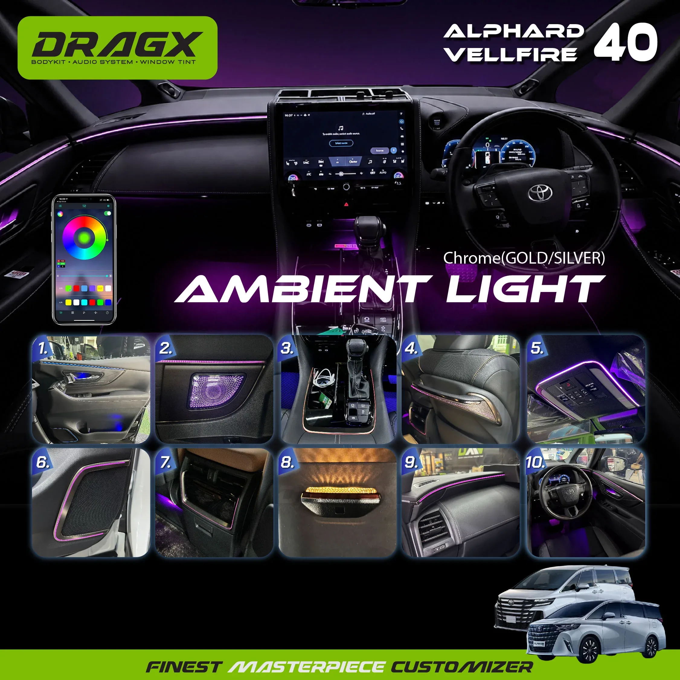 AMBIENT LIGHT TOYOTA ALPHARD/VELLFIRE AH40