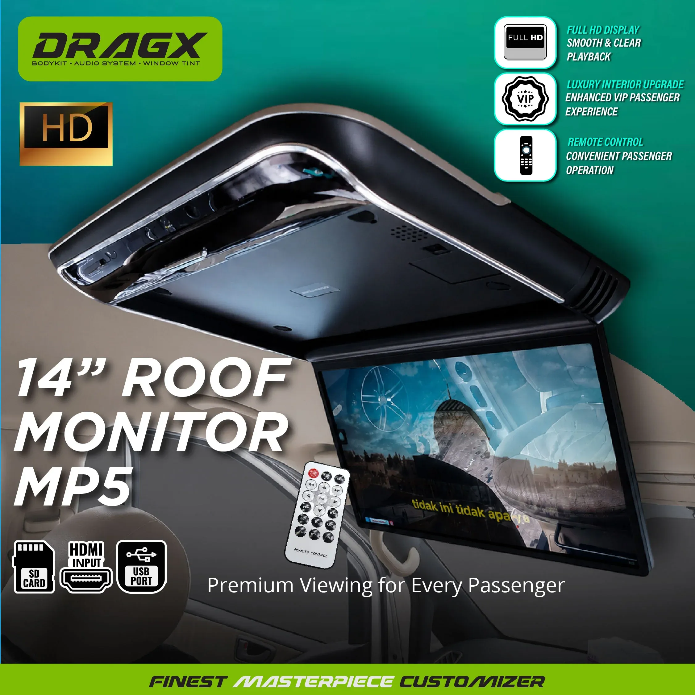 14" Roof Monitor Black & Beige & Grey