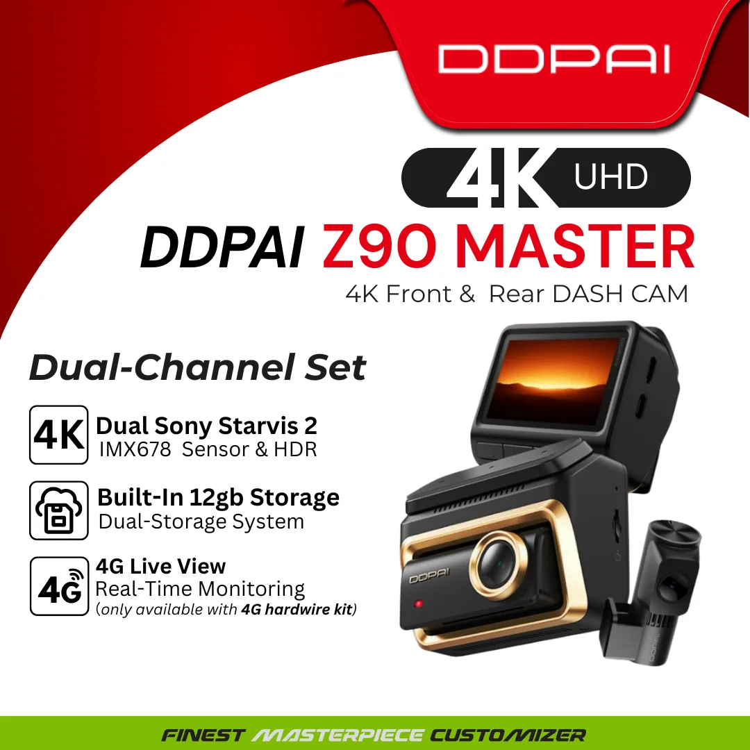 DASH CAM DDPAI Z90 PRO/Z90 MASTER DRIVING VIDEO RECORDER DVR F&R HW
