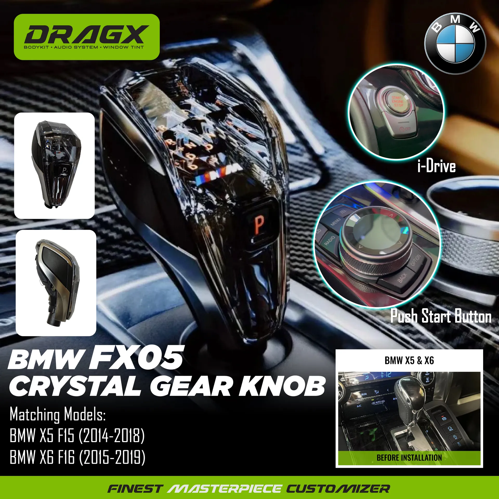 BMW FX05 Crystal Gear Knob
