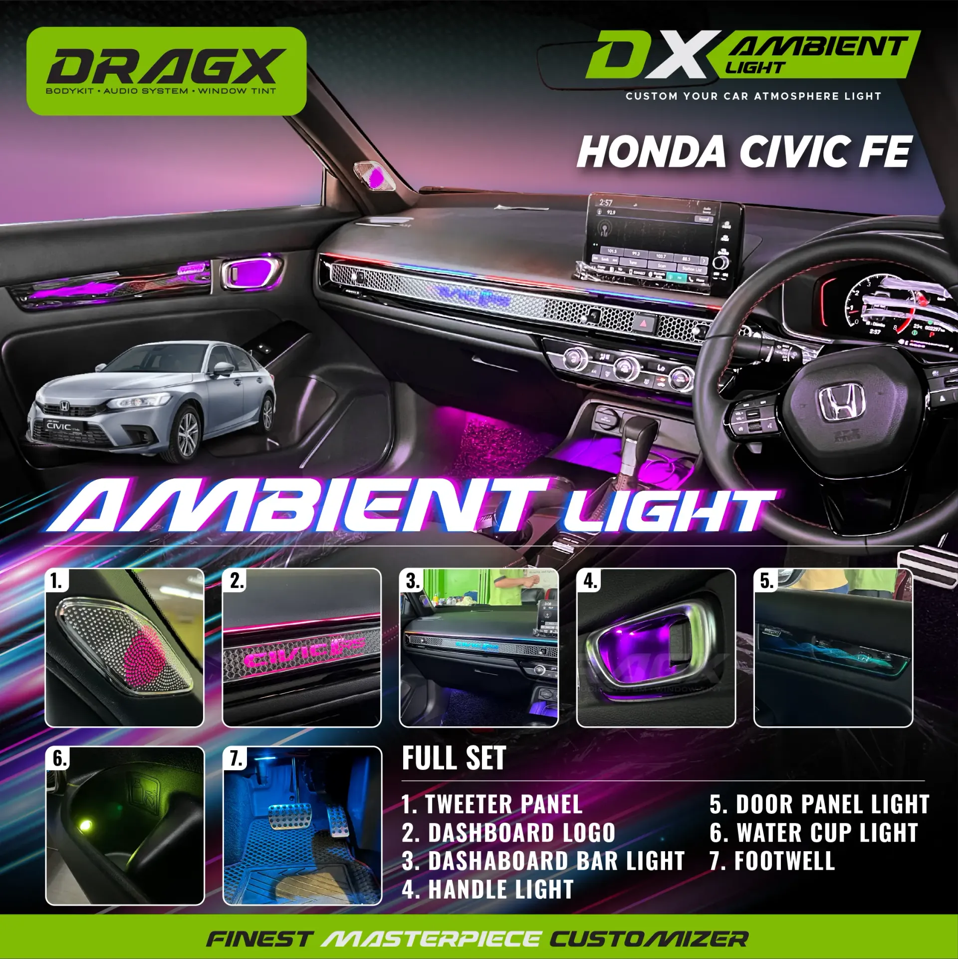 AMBIENT LIGHT HONDA CIVIC FE