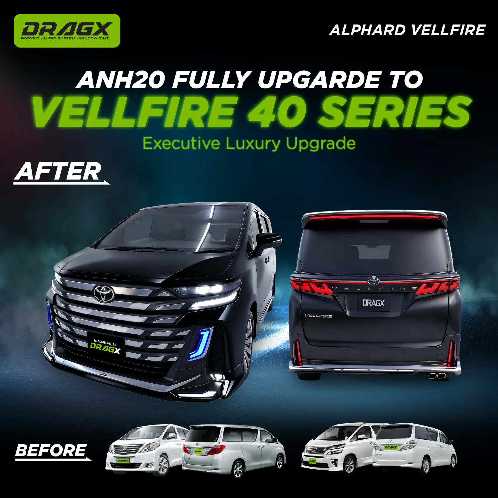   ANH20 → AH40 FULLY UPGRADE VELLFIRE AH40
