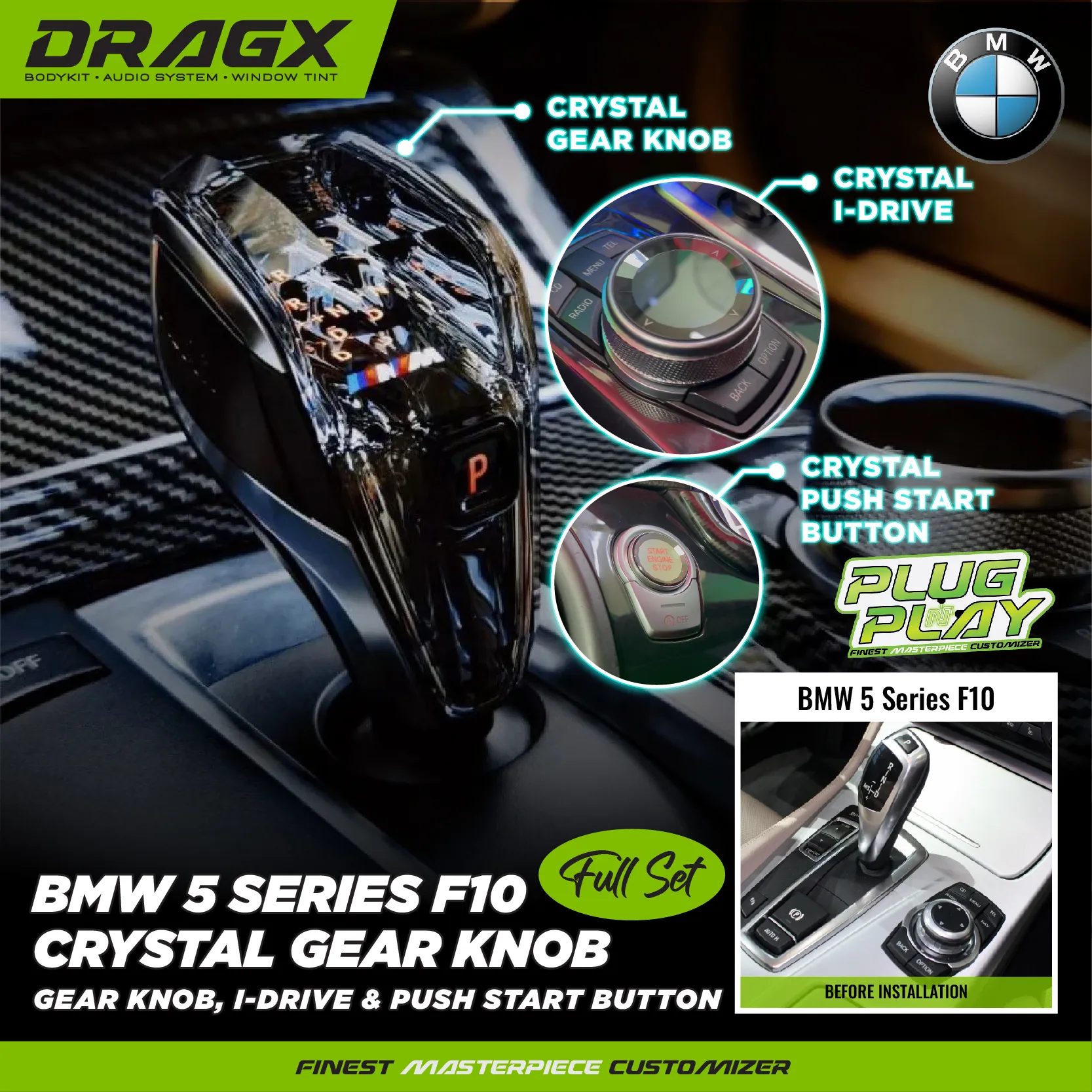 BMW 5 Series F10 Crystal Gear Knob