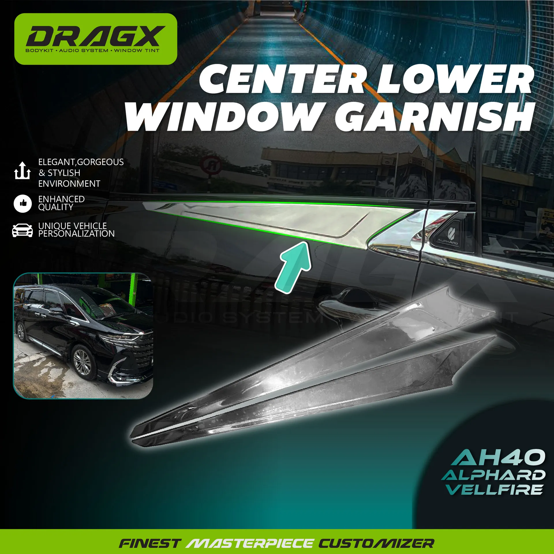 TOYOTA AH40 CENTER LOWER WINDOW GARNISH TOYOTA ALPHARD VELLFIRE