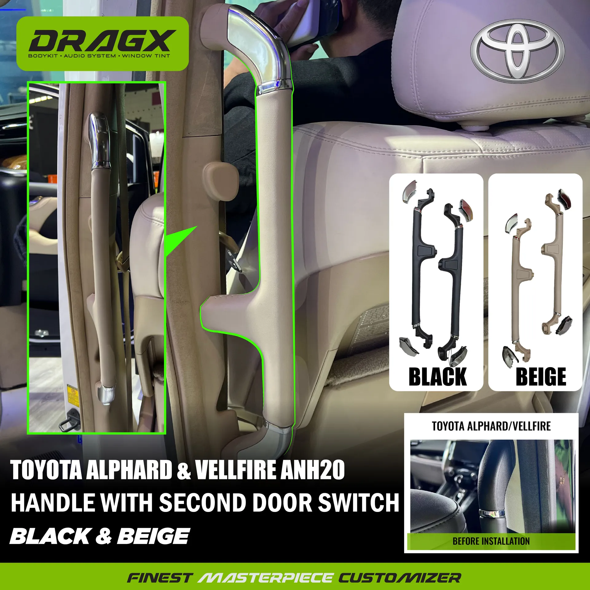 ALPHARD/VELLFIRE ANH20 HANDLE WITH SECOND DOOR SWITCH