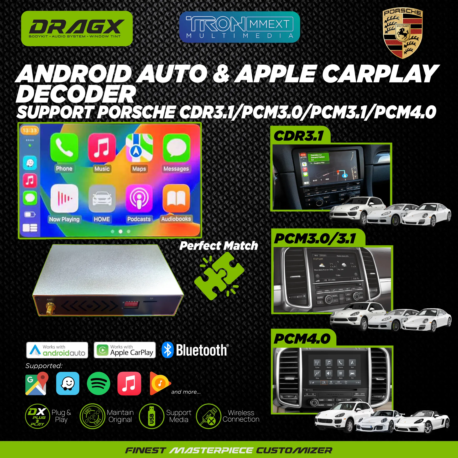 Porsche Android Auto & Apple Car Play Decoder