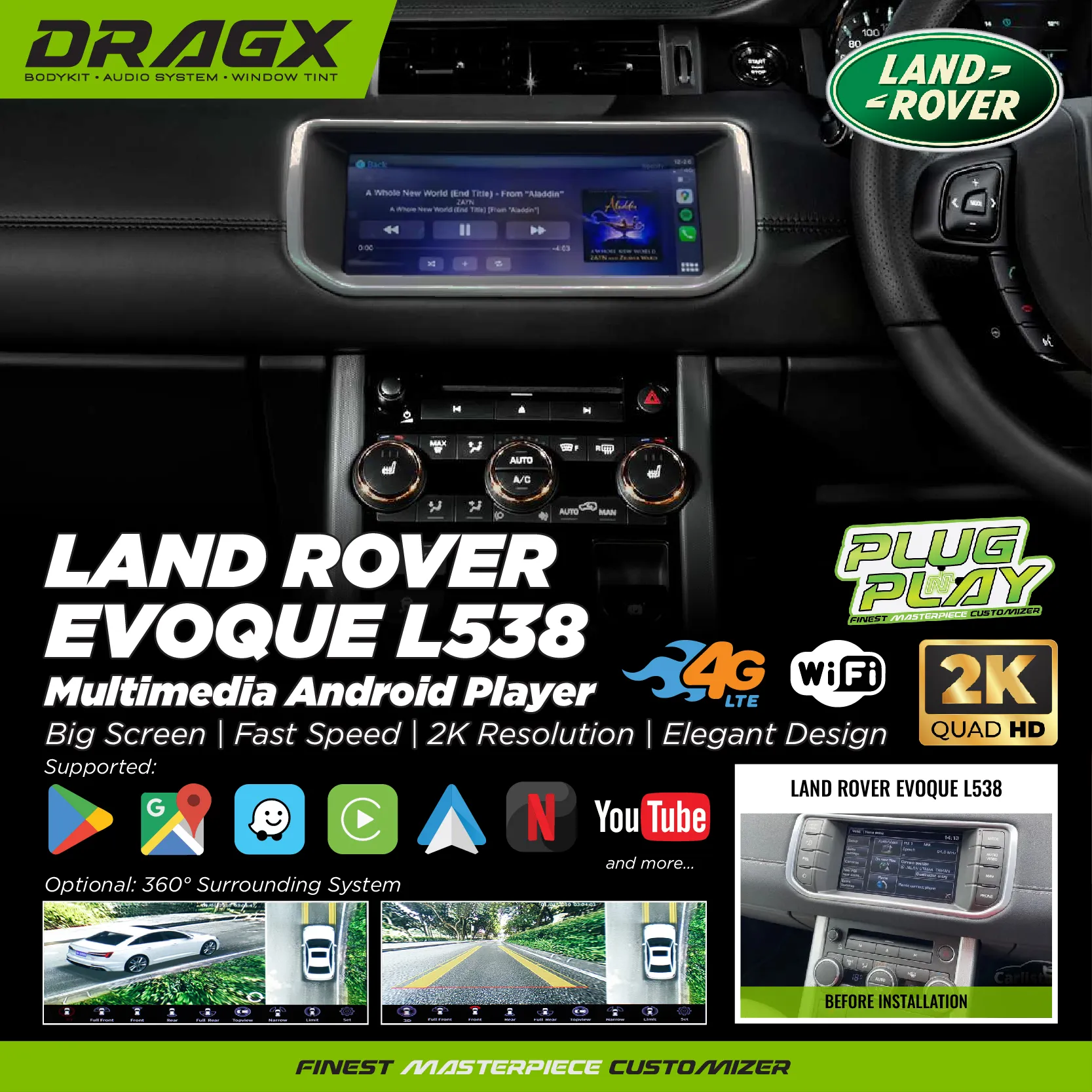 Land Rover Evoque L538 Multimedia Android Player
