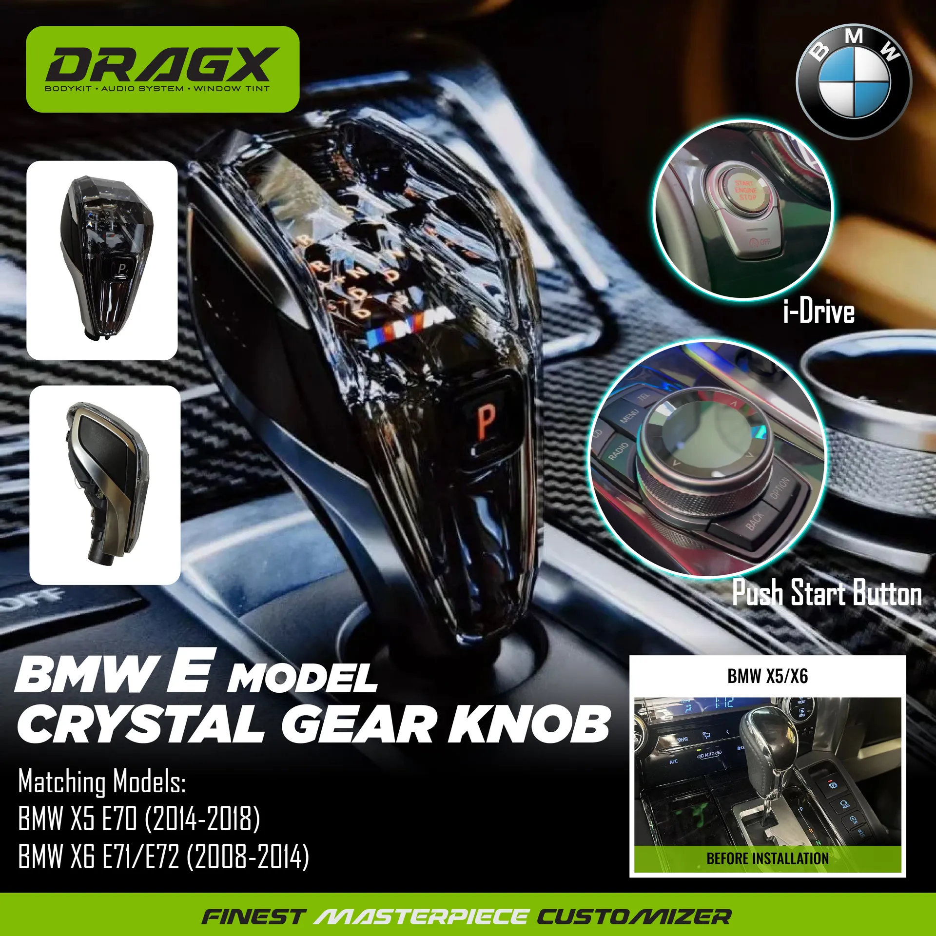 BMW E Model Crystal Gear Knob