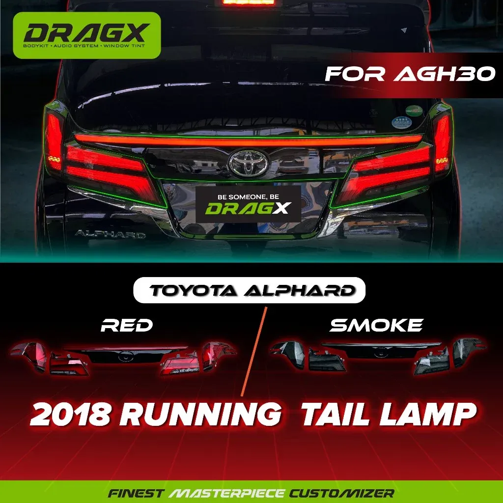 TAIL LAMP RUNNING RED/SMOKE - TOYOTA ALPHARD 2018 AGH35