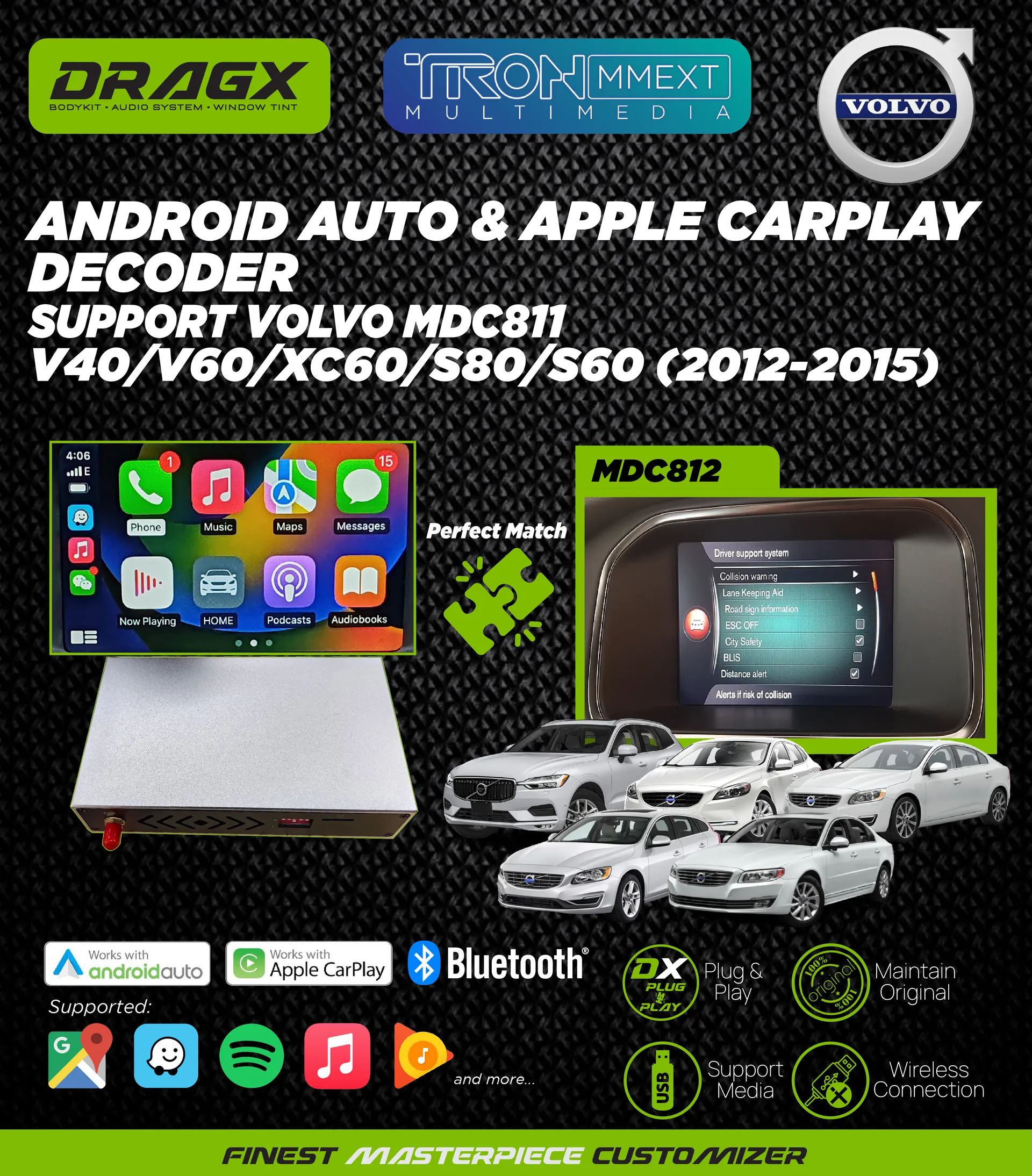 Volvo Android Auto & Apple Car Play Decoder