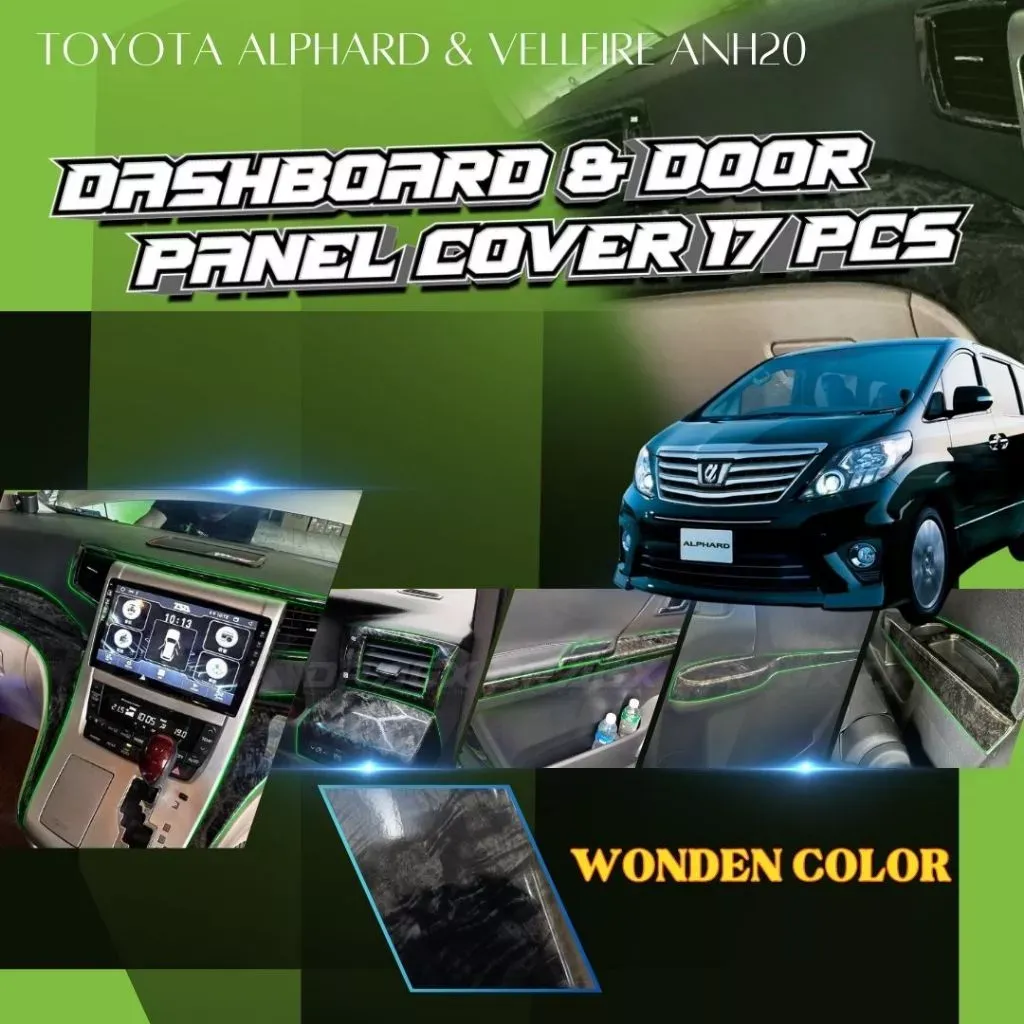 ANH20(2008-2014) DASHBOARD & DOOR PANEL COVER 17PCS(WOODEN)