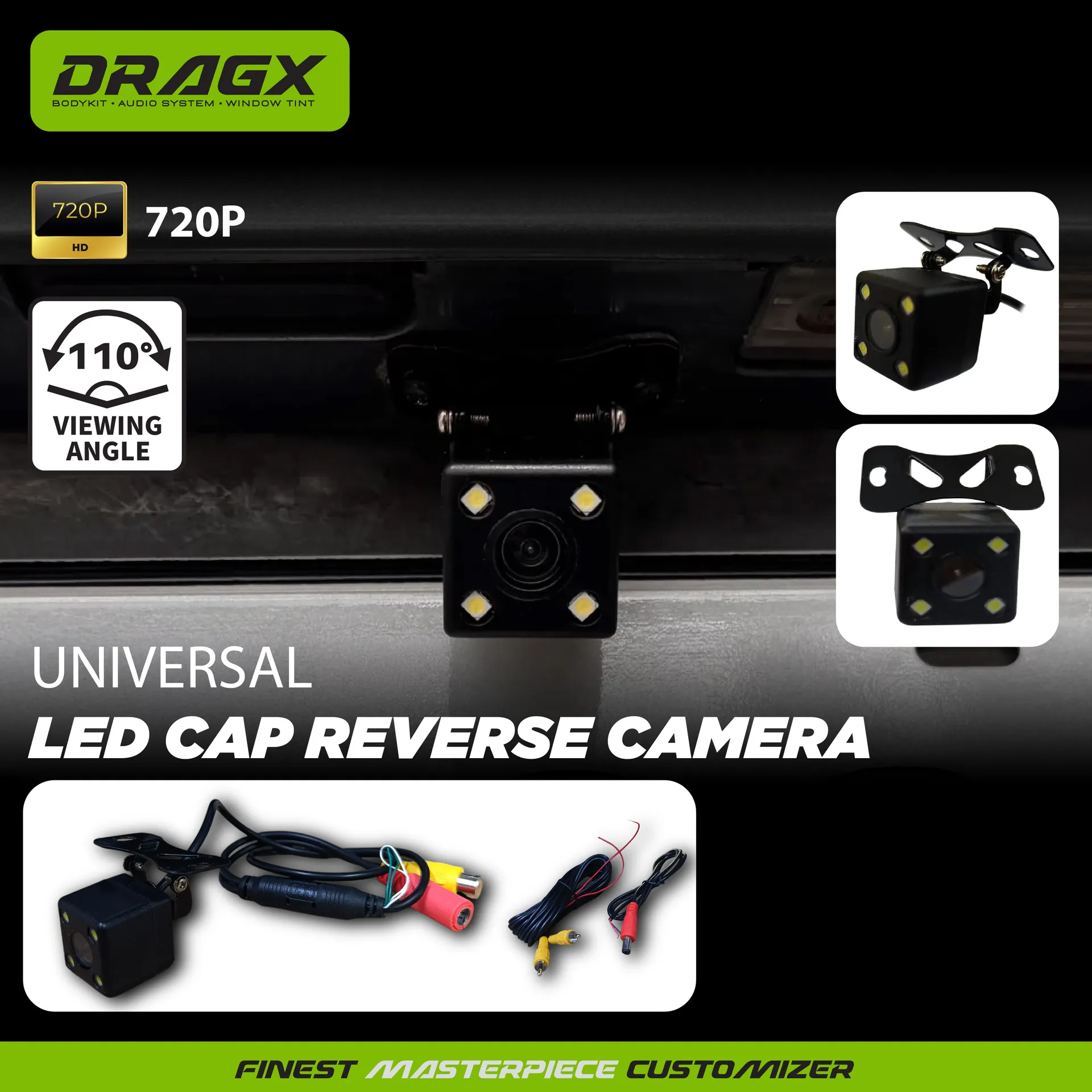 UNIVERSAL OU A102 LED CAP REVERSE CAMERA