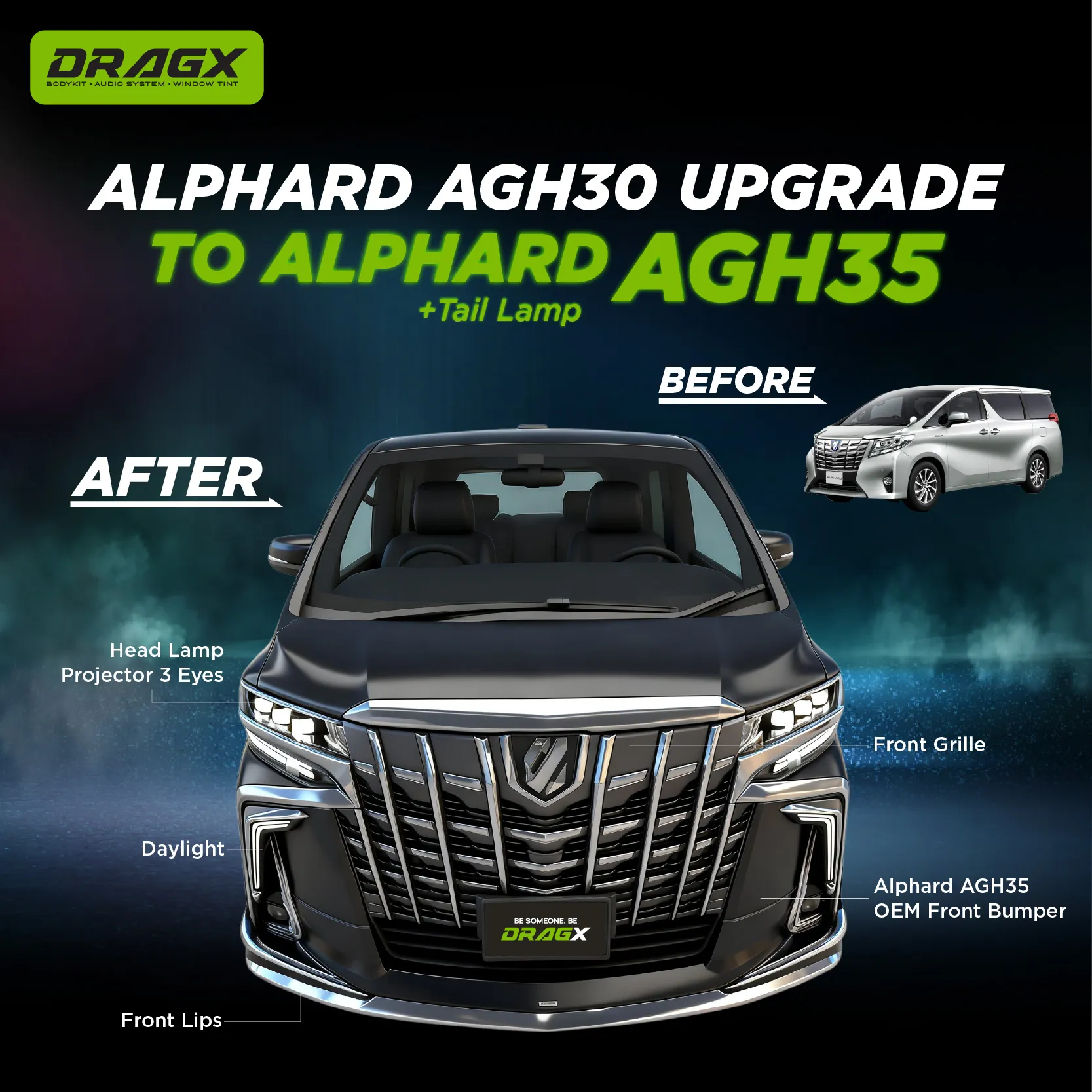   ALPHARD AGH30 → AGH35 UPGRADE Kit 4 - TAIL LAMP