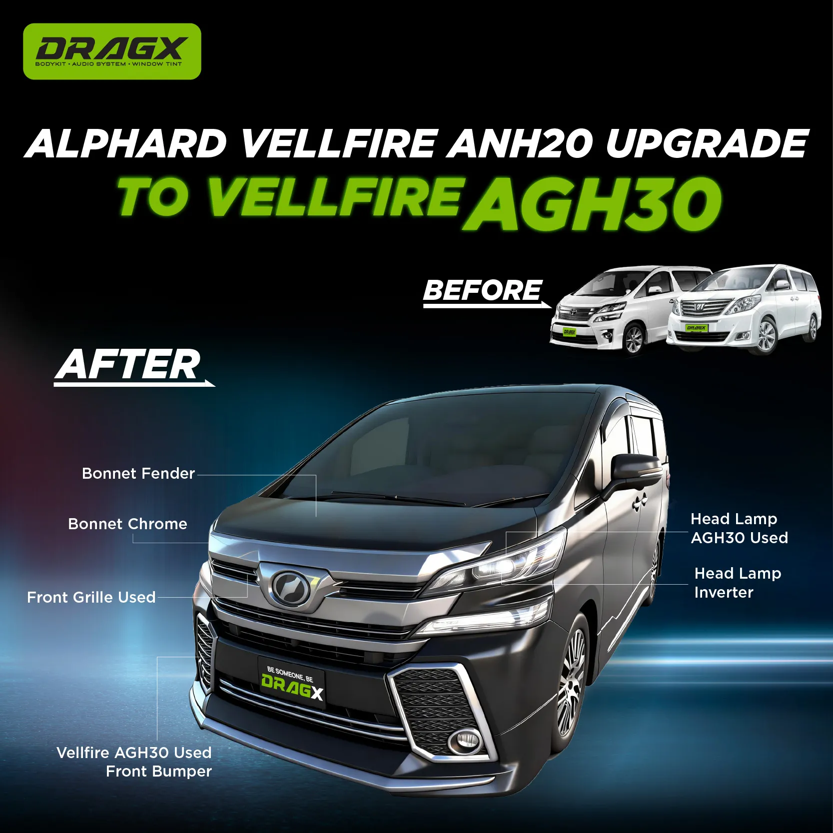  ANH20 → AGH30 Conversion Kit 8 – Front Bumper Upgrade
