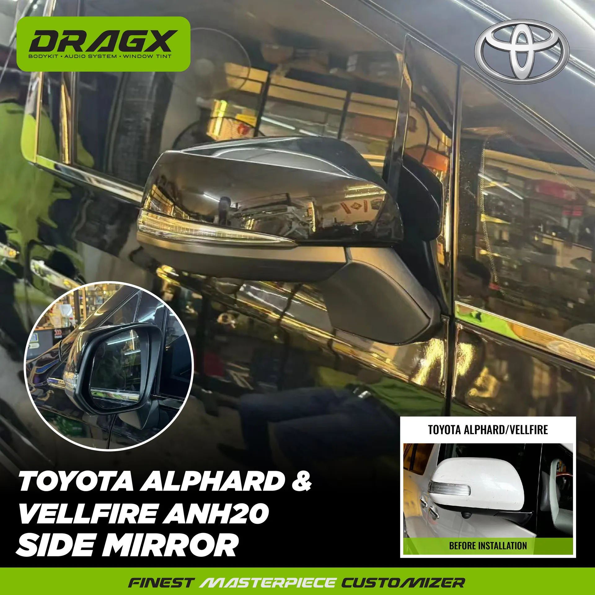 Toyota Alphard & Vellfire ANH20 Side Mirror