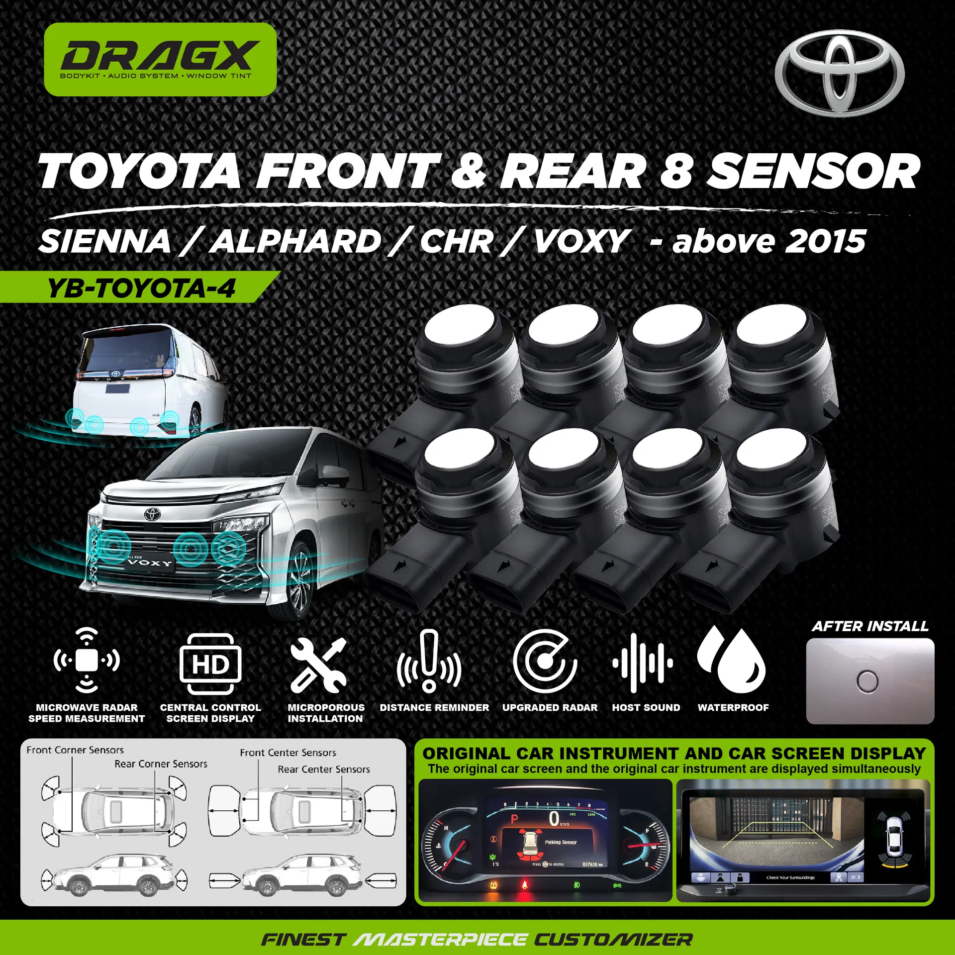 TOYOTA FRONT & REAR 8 SENSOR