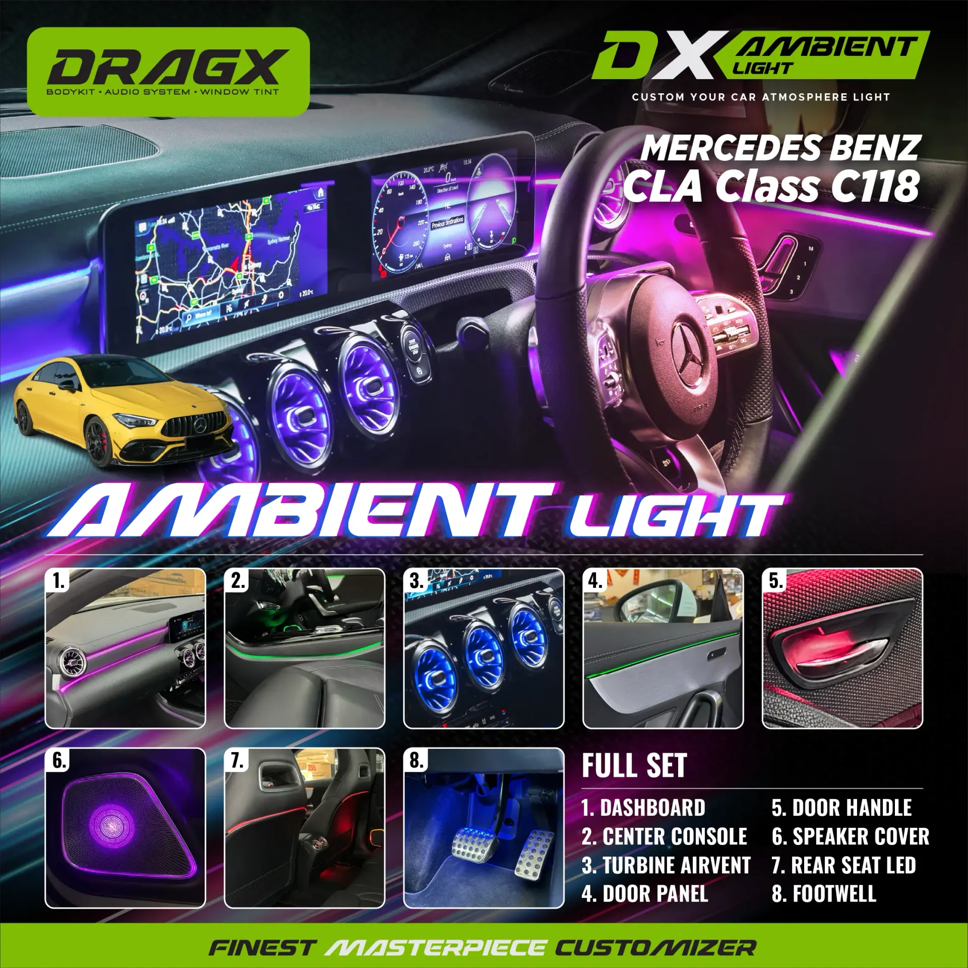 AMBIENT LIGHT MERCEDES BENZ CLA Class C118
