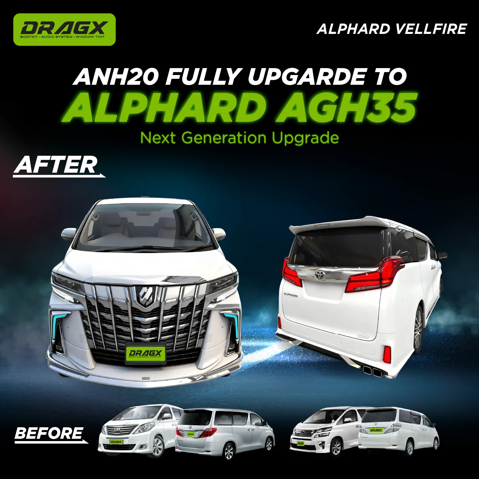   ANH20 → AGH35 FULLY UPGRADE ALPHARD AGH35