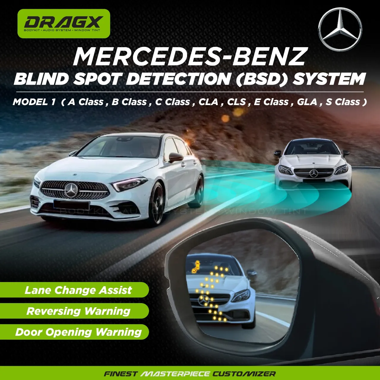 BLIND SPOT DETECTION (BSD) SYSTEM-MERCEDES BENZ MODEL 1