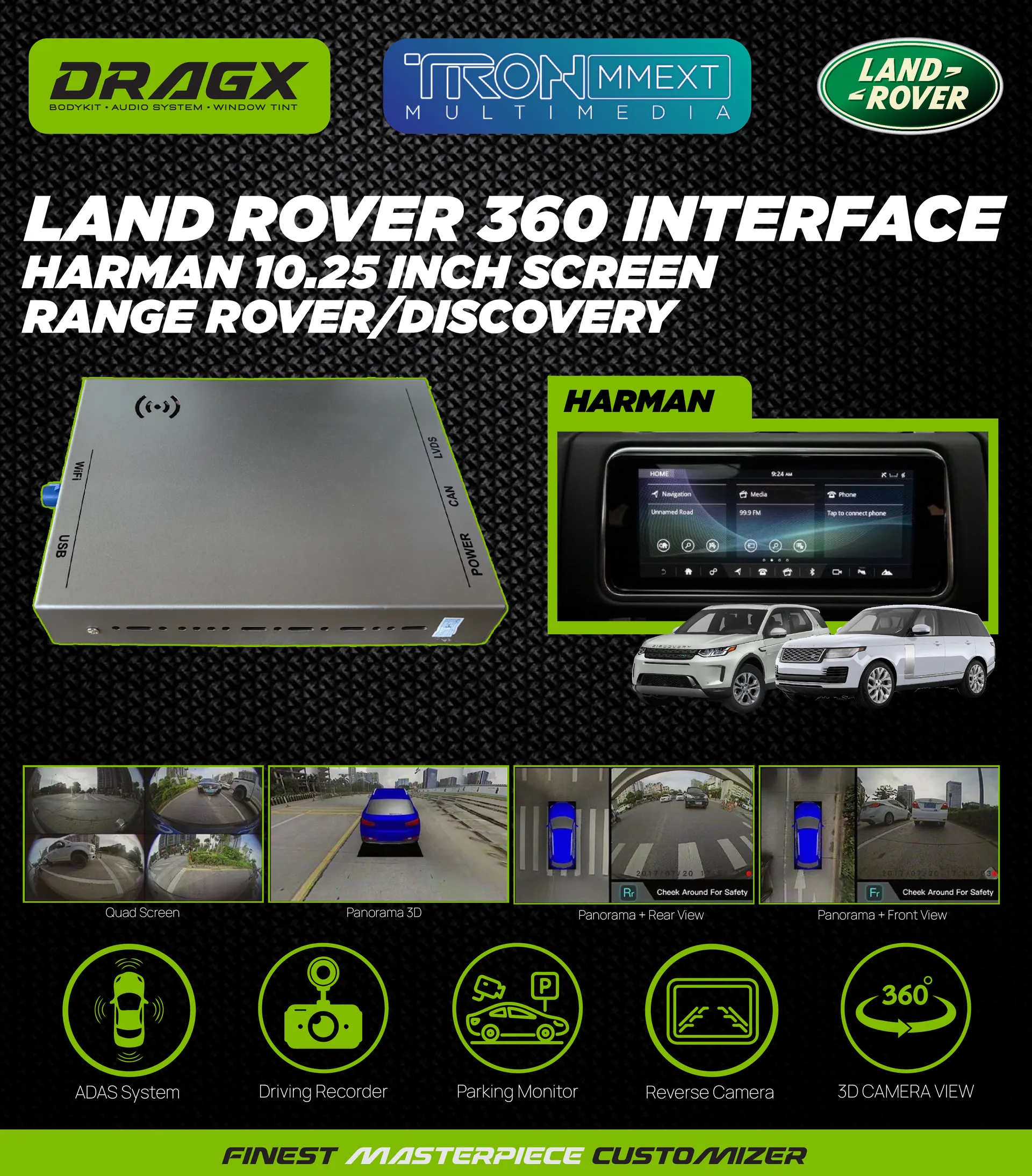 Land Rover 360 Interface harman 10.25 Inch Screen Range Rover_Discovery