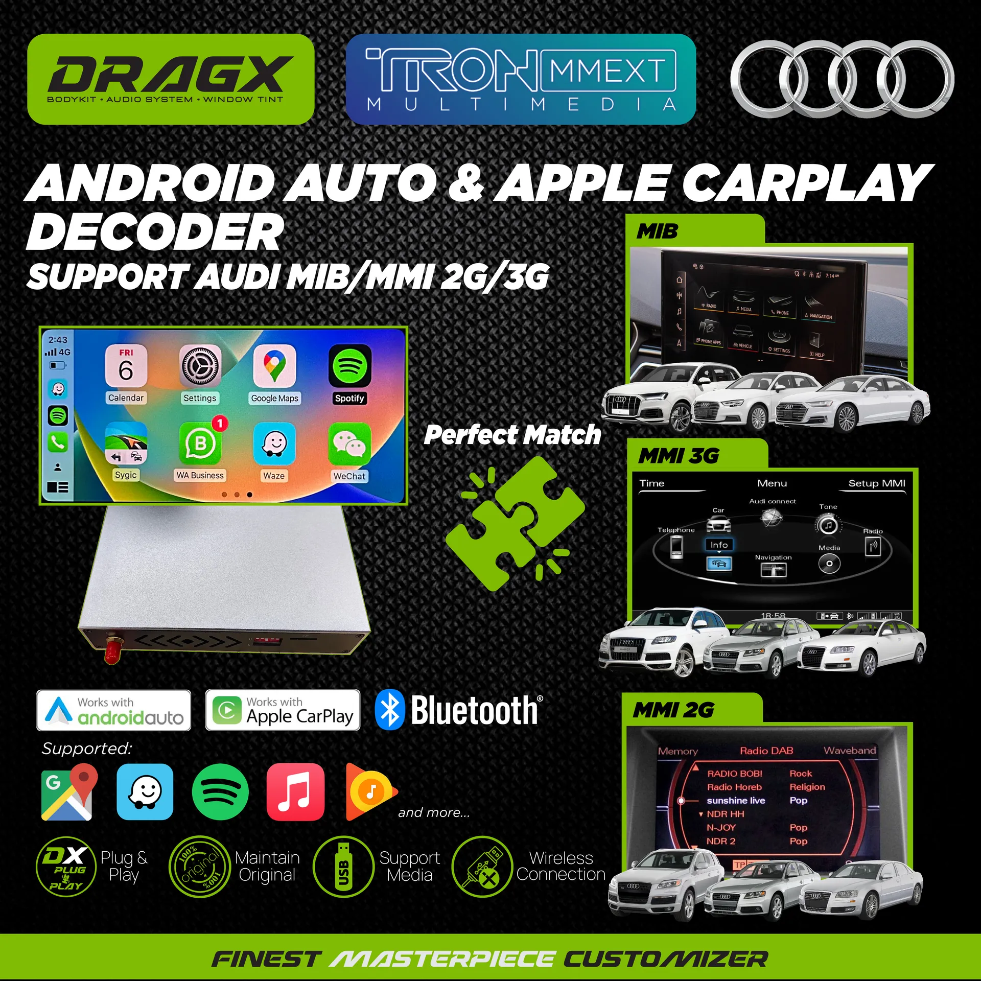 Audi Android Auto & Apple Car Play Decoder
