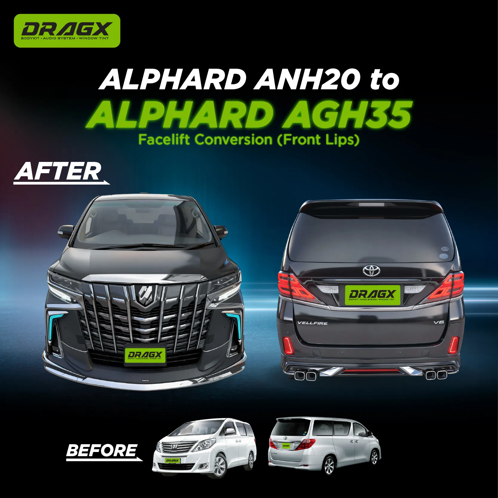  ANH20 → AGH35 Conversion OEM Kit 3 - Rear Bumper Aero