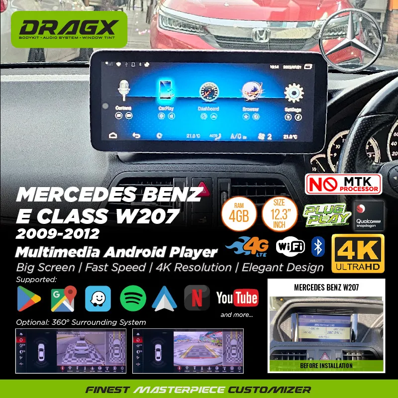 Mercedes Benz E Class W207 2009-2012 Multimedia Android Player