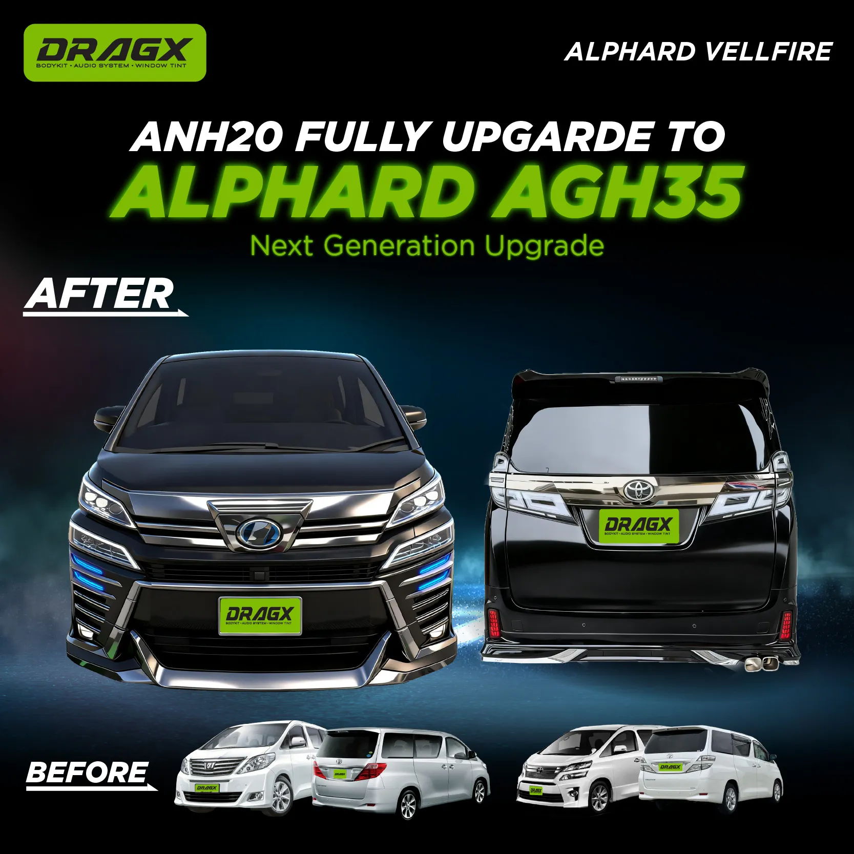   ANH20 → AGH35 FULLY UPGRADE VELLFIRE AGH35