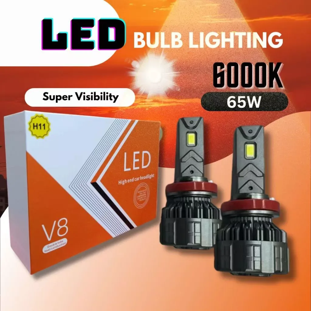 V8 LED BLUB LIGHTING 6000K 65W H4 H7 H8 H11 90005 9006