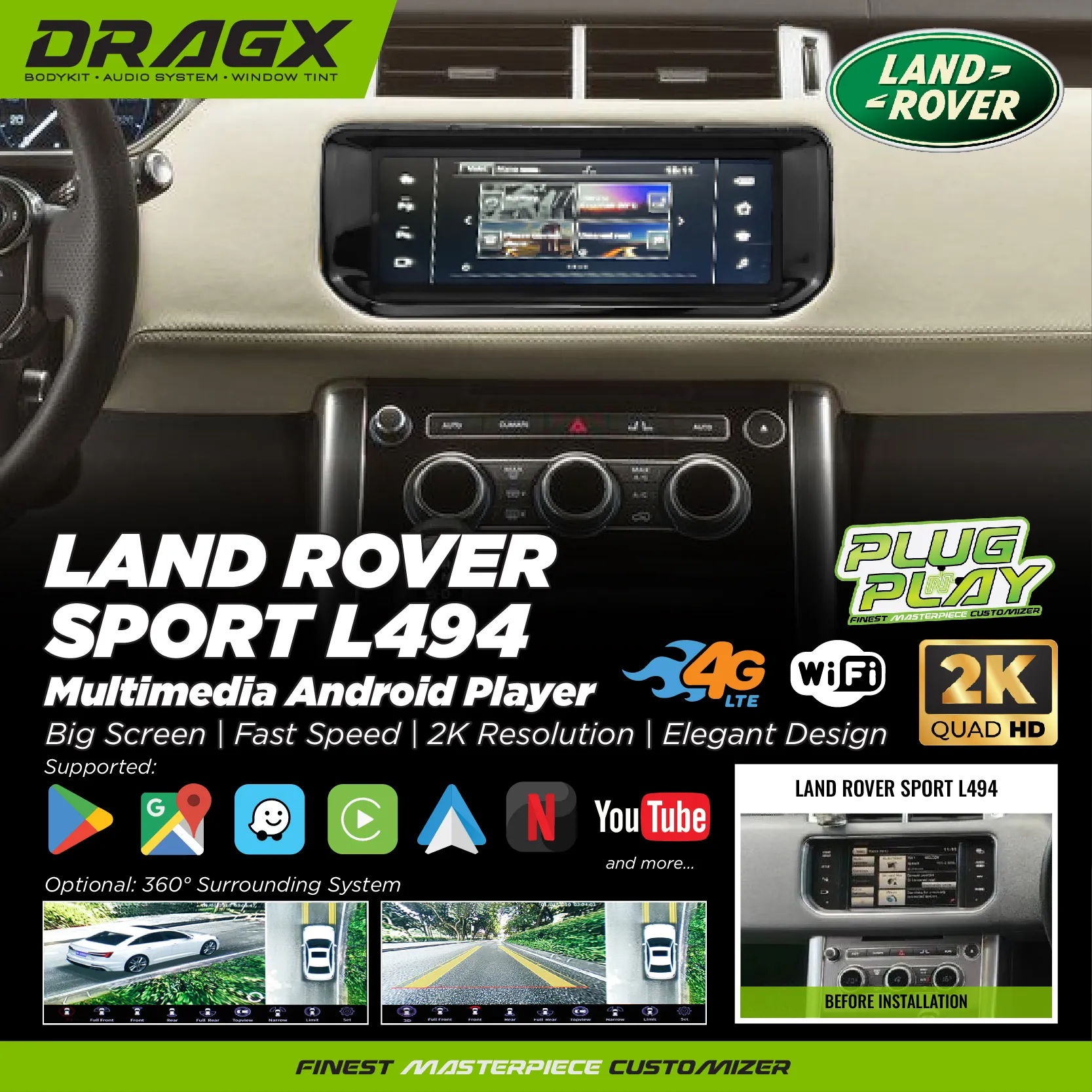 Land Rover Sport L494 Multimedia Android Player