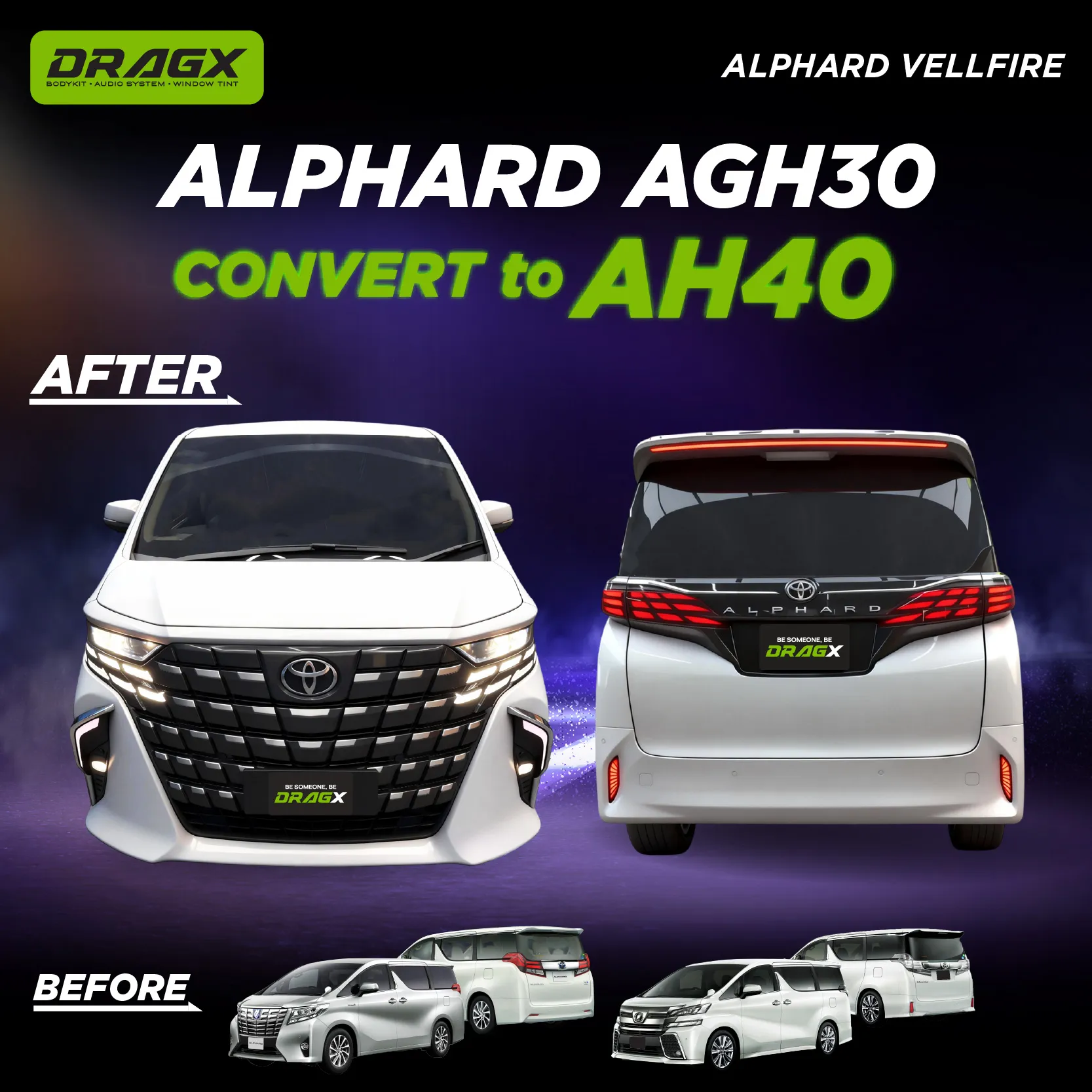    AGH30 → AH40 Conversion Kit 1 - ALPHARD FACELIFT CONVERSION