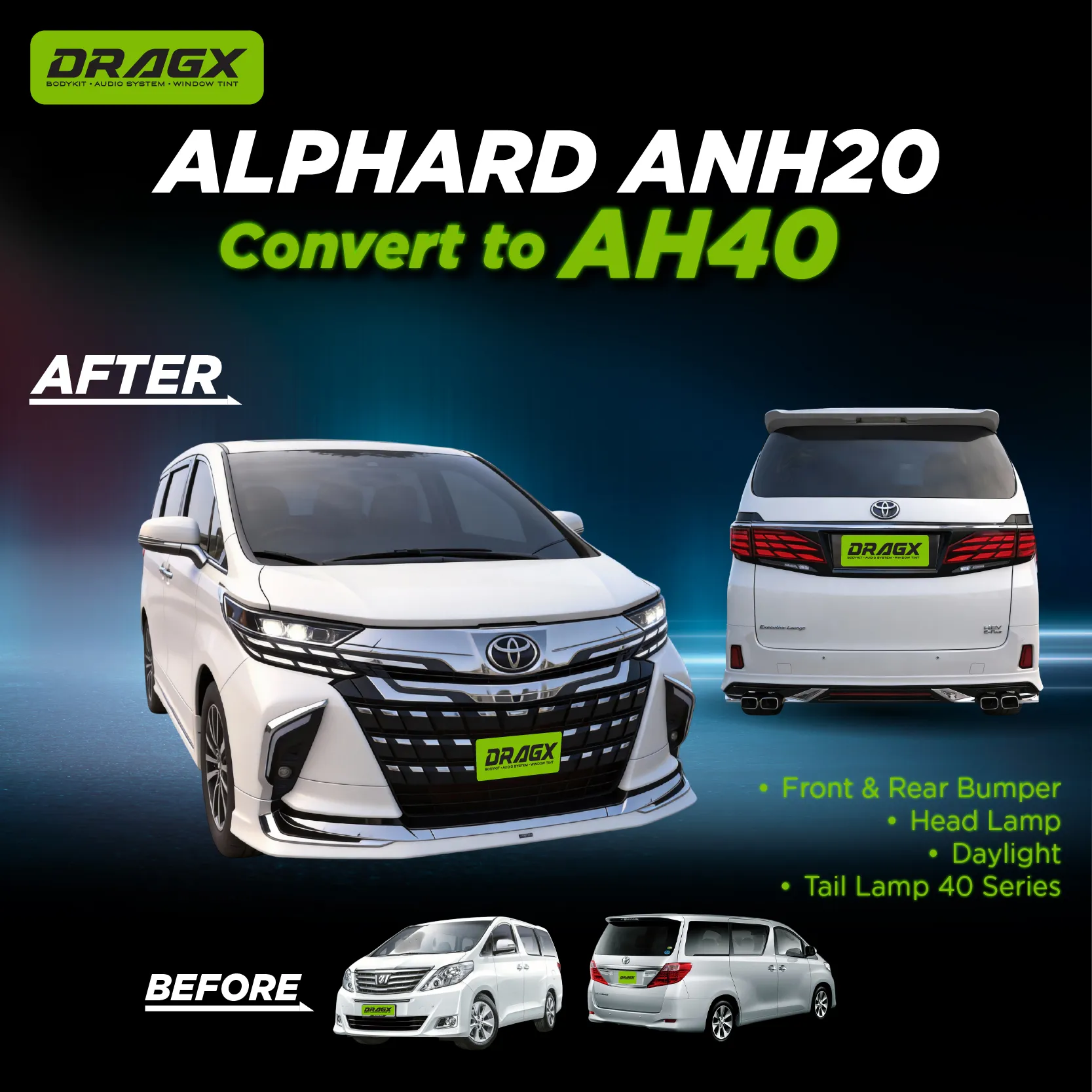   ANH20 → AH40 Conversion Kit 2 - MODELISTA STYLE TAIL LAMP 40