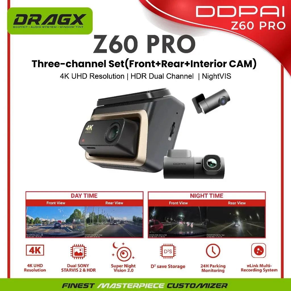 DDPAI Z60 PRO 4K 3CH+OBD